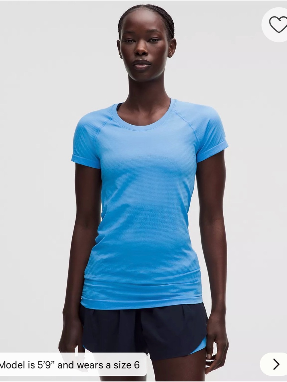 lululemon athletica Blue Swiftly tech short-sleeve shirt 2.0 hip length